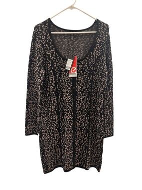 Yest long-sleeve button-down tunic cardigan dress NWT Size 8